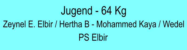 Jugend - 64 Kg Zeynel E. Elbir / Hertha B - Mohammed Kaya / Wedel PS Elbir