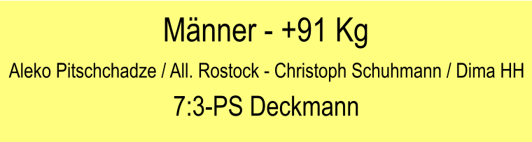 Mnner - +91 Kg Aleko Pitschchadze / All. Rostock - Christoph Schuhmann / Dima HH 7:3-PS Deckmann