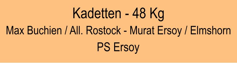 Kadetten - 48 Kg Max Buchien / All. Rostock - Murat Ersoy / Elmshorn PS Ersoy