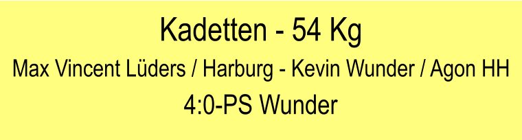 Kadetten - 54 Kg Max Vincent Lders / Harburg - Kevin Wunder / Agon HH 4:0-PS Wunder